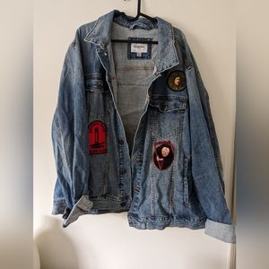 Men's denim jacket with patches